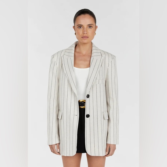 DISSH Murphy Natural Pinstripe Blazer NWT - Picture 5 of 7
